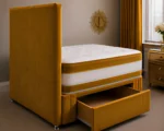 Rust Yellow 3ft Divan Bed – Stylish Storage Drawers & Mattress - Image 4