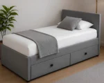 Stylish Grey 3ft Divan Bed with Underbed Storage – Mattress Included - Image 2