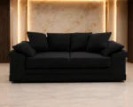 Dino 3 Seater Sofa – Elegant Black Lounge Couch Contemporary Luxury Seating for Modern Homes