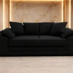 Dino 3 Seater Sofa – Elegant Black Lounge Couch Contemporary Luxury Seating for Modern Homes