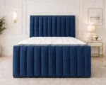 Ocean Blue Super King Bed with Mattress – Premium 6ft Upholstered Frame - Image 2