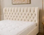 Warm Ivory Super King Oxford Bed – Contemporary Luxury Headboard with Comfortable Mattress - Image 3