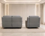 Roma Recliner Sofa Set 2+1 Grey Color - Stylish Comfort for Every Home - Image 4
