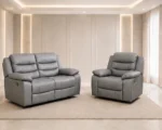 Roma Recliner Sofa Set 2+1 Grey Color - Stylish Comfort for Every Home - Image 2