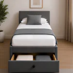 Stylish Grey 3ft Divan Bed with Underbed Storage – Mattress Included