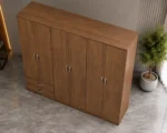 Modern 6 Door Clothes Cabinet with Bottom Storage Drawers - Image 4