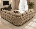 Elegant Beige Corner Sofa - Luxury Living Room Furniture - Image 4
