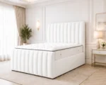 Pearl White 6ft Bed – Luxury Super King Upholstered Bedroom Frame