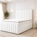 Pearl White 6ft Bed – Luxury Super King Upholstered Bedroom Frame