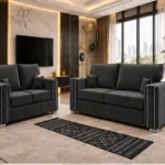 Stylish Dark Grey 3 and 2 Seater Sofa Suite – Comfortable Premium Home Furniture
