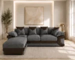 Dino 5 Seater Corner Sofa Dark Grey - Modern Large Corner Sofa for Living Room - Image 4