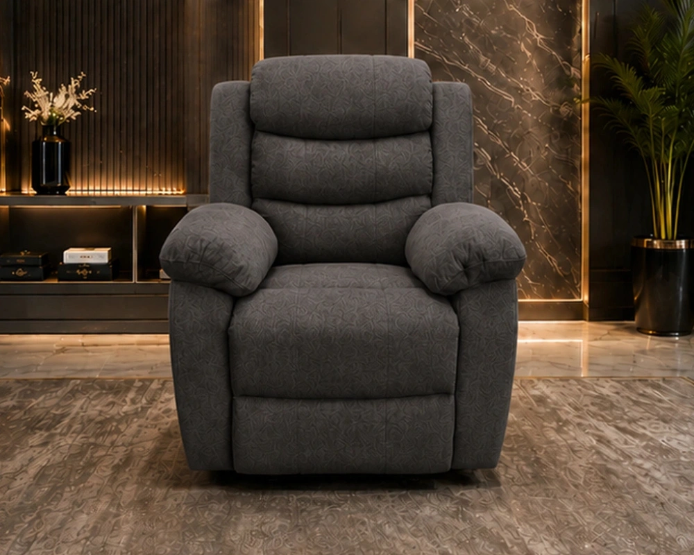 3 Relax in Style with the Roma Premium 1 Seater Recliner Dark Grey Roma One Seater Sofa – Modern Comfort & Elegant Design - Image 1