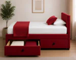 Bold Red Single Bed – Divan Base, Mattress & Storage Drawers-90*190cm - Image 6