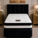 Midnight Black 3ft Divan Bed – Mattress & Drawer Storage – 90×190cm