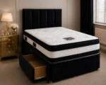 Midnight Black 3ft Divan Bed – Mattress & Drawer Storage – 90×190cm - Image 2