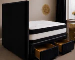 Midnight Black 3ft Divan Bed – Mattress & Drawer Storage – 90×190cm - Image 4