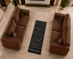 Walnut 3+2 Seater Sofa Set – Elegant & Comfortable Living Room Seating - Image 3