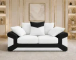 2 Seater Dino Sofa White Luxury Modern Fabric Sofa - Stylish Living Room Seating