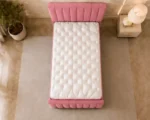 Berry Pink Panel Single Bed – Contemporary 3ft Frame with Sophisticated Tall Headboard - Image 4