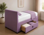 Soft Lavender Divan Bed – 90×190cm with Mattress Included - Image 4
