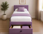 Soft Lavender Divan Bed – 90×190cm with Mattress Included