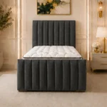 Shadow Grey Panel Single Bed – Contemporary 3ft Frame with Sophisticated Tall Headboard