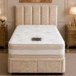 3ft Beige Divan Bed Set – Mattress Included – Storage Drawers- Single bed 90*190cm