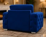 Dark Blue 1 Seater Sofa – Rich Colour, Luxury Design & Relaxing Comfort - Image 4