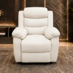 Off White Roma 1 Seater Recliner Chair – Modern Luxury Living Room Recliner