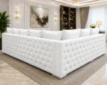 Stylish White 5 Seater Sofa - Luxury Family Seating & Lounge Furniture - Image 3