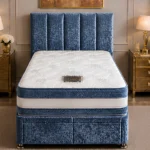 Contemporary Blue Single Divan Bed – Mattress & Underbed Storage