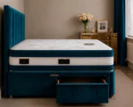 Zinc Fabric Single Divan Bed – Comfortable Mattress & Storage Included-Zinc 3ft Divan Bed Set - Image 2