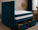 Zinc Fabric Single Divan Bed – Comfortable Mattress & Storage Included-Zinc 3ft Divan Bed Set - Image 4