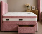 Rosewood Pink Divan Bed – Mattress & Built-In Drawer Storage-3ft Bed with Mattress - Image 4