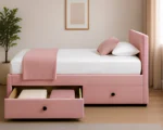 Pink Blossom Storage Divan – 3ft | 90 × 190 cm with Mattress Included - Image 3
