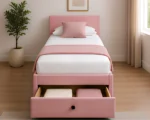 Pink Blossom Storage Divan – 3ft | 90 × 190 cm with Mattress Included