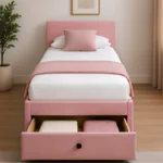 Pink Blossom Storage Divan – 3ft | 90 × 190 cm with Mattress Included