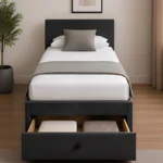 Pebble Grey Storage Divan – 3ft | 90 × 190 cm with Comfortable Mattress