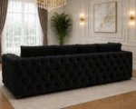 4 Seater Black Sofa – Premium Tufted Upholstery with Plush Seating - Image 4
