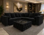 Luxury 5 Seater Black Sofa – Premium Modern Living Room Furniture - Image 4