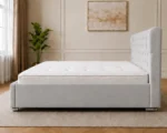 Sterling Silver Super King Oxford Bed – Contemporary Luxury Headboard with Mattress Included - Image 3