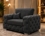 Charcoal 1 Seater Sofa – Sophisticated Design with Premium Comfort - Image 2