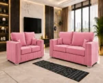 Modern Pink 3+2 Sofa Set – Spacious, Comfortable & Elegant