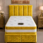 Honey Gold 3ft Divan Bed –90 × 190 cm with Mattress Included–Spacious Storage