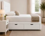 Classic Ivory Single Divan – 3ft | 90 × 190 cm with Comfortable Mattress & Drawers - Image 3