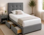 Urban Ash Grey Divan Bed – 3ft | 90 × 190 cm with Mattress & Drawer Storage - Image 2