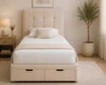 Sandstone 3ft Divan – 90 × 190 cm with Padded Finish & Drawer Storage