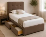 Chestnut Comfort Single Divan Bed – 3ft | 90 × 190 cm with Underbed Storage - Image 5