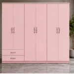 6 Door Large Storage Wardrobe with 2 Bottom Drawers