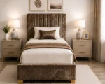 Cocoa Brown Divan Bed – 3ft | 90 × 190 cm with Mattress & Storage